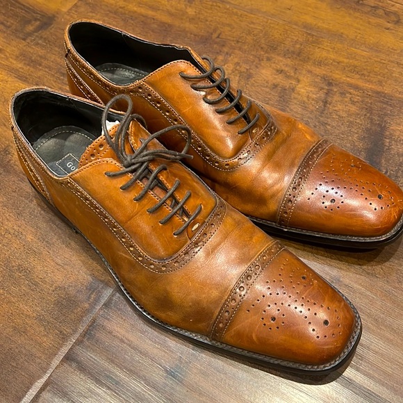 Gordon Rush Brown Leather Ethan Dress Shoes 9.5 Gordon Rush Ethan Brown Leather Oxford Men main image 4